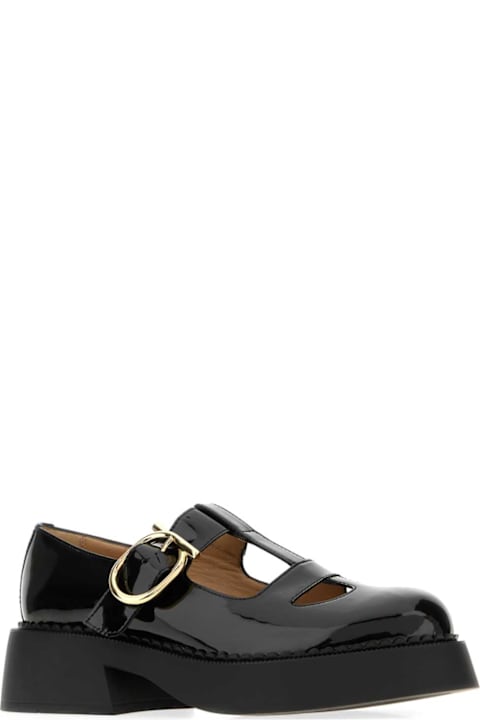 Ferragamo لـ Kids Ferragamo Black Leather Zoey Ballerinas