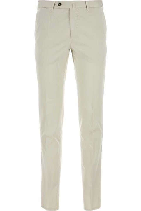 PT01 Clothing for Men PT01 Chalk Stretch Cotton Blend Silkochino Pant