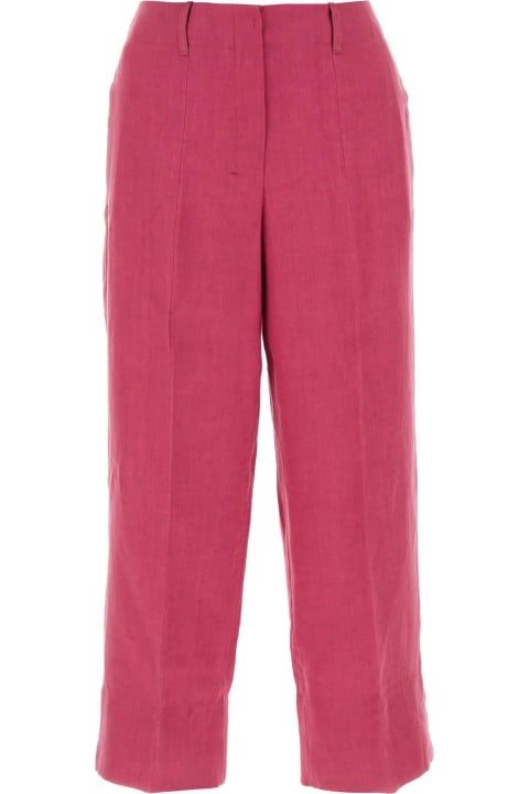 'S Max Mara Pants & Shorts for Women 'S Max Mara Dark Pink Linen Rebecca Pant
