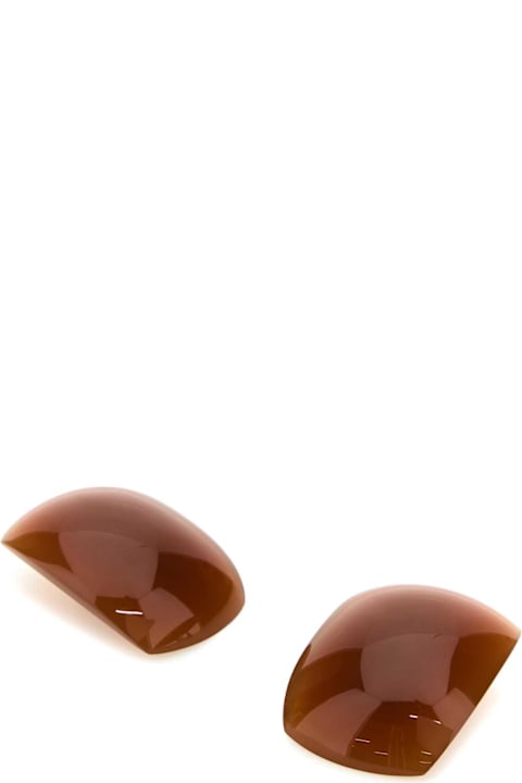 Earrings for Women Saint Laurent Caramel Resin Earrings