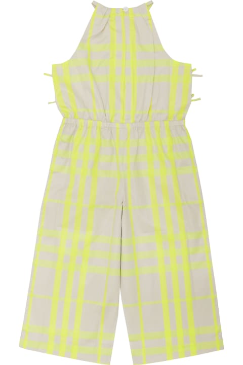 Burberry Dresses for Girls Burberry Check Cotton Blend Jumpsuit
