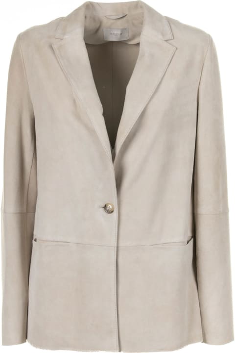 Via Masini 80 Coats & Jackets for Women Via Masini 80 Beige Single-breasted Nappa Jacket