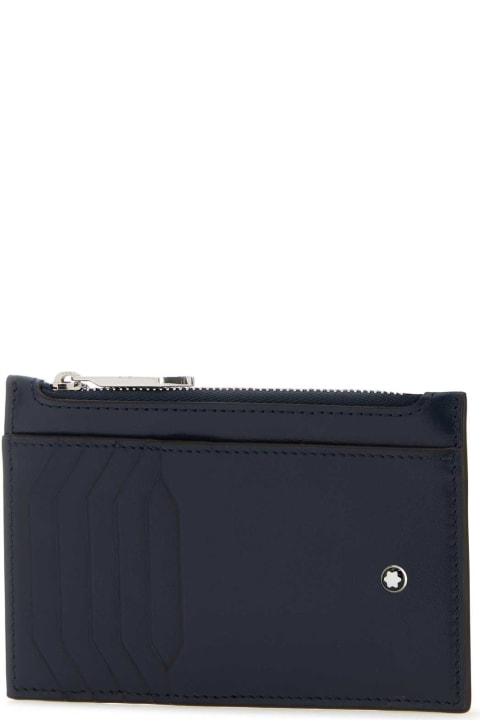 ウィメンズ Montblancのアクセサリー Montblanc Blue Leather Cardholder