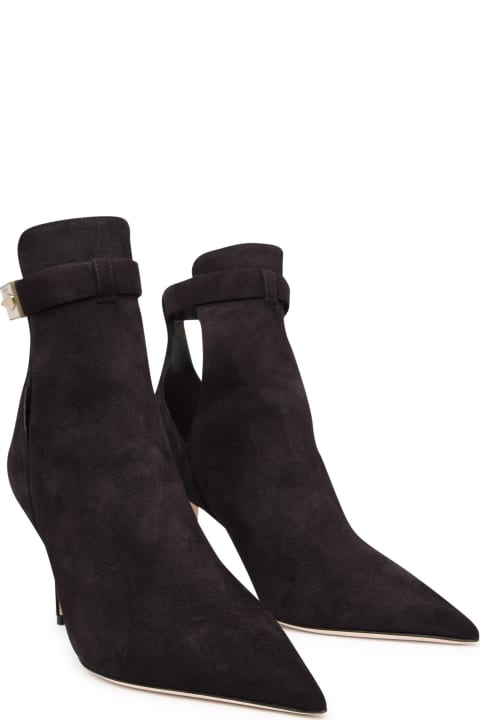 Nell Coffee Suede Ankle Boots