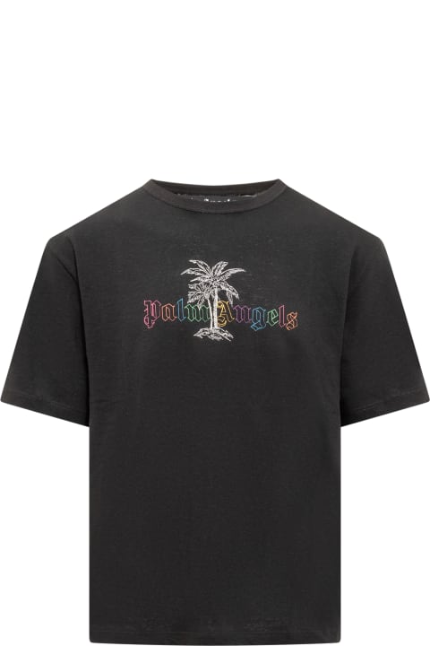 Palm Angels Topwear for Men Palm Angels Cotton And Linen T-shirt