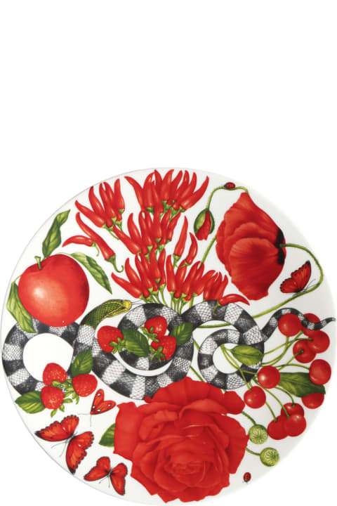 Set of 4 Chop Plates/Round Platters RED ATTRACTION - RED Collection