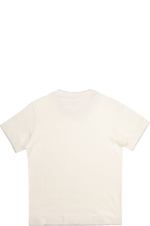 Sale for Kids Brunello Cucinelli Linen And Cotton Jersey T-shirt