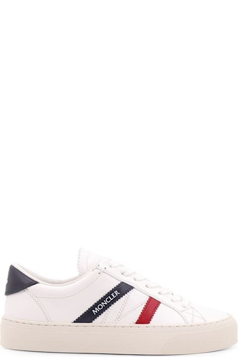 Sneakers for Women Moncler Monaco2 Leather Sneakers With Logo Print