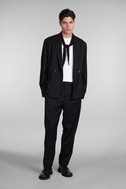 Barena Clothing for Men Barena Lustrofin Blazer In Black Wool