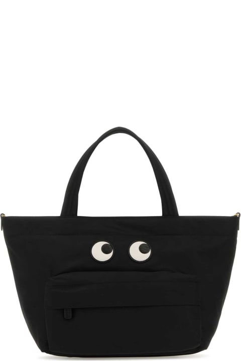 Anya Hindmarch Bags for Women Anya Hindmarch Black Nylon Mini Eyes Handbag
