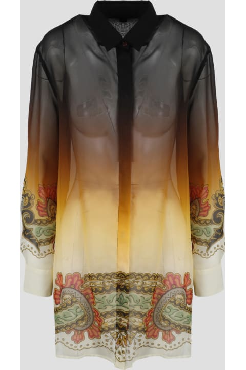 Printed Silk Georgette Shirt