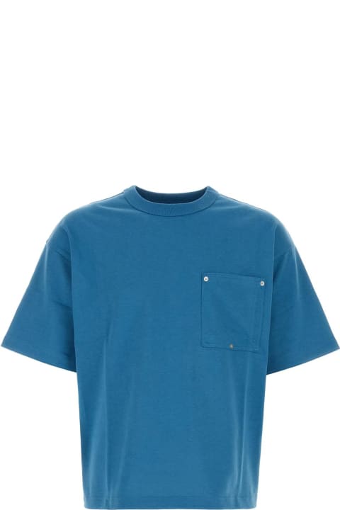 Sale for Men Bottega Veneta Air Force Blue Cotton Oversize T-shirt