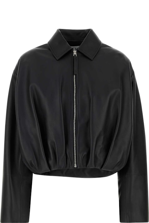 Coats & Jackets for Women Loewe Black Leather Jacket