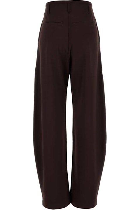 ウィメンズ Lemaireのパンツ＆ショーツ Lemaire Brown Viscose Blend Wide-leg Pant