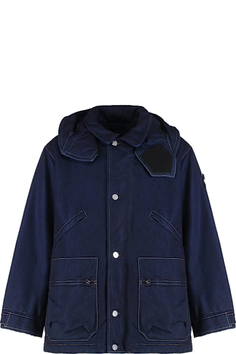 أدوات منزلية Stone Island Denim Research - Short Padded Parka With Removable Hood