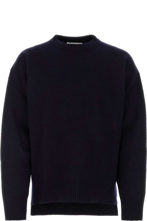 Jil Sander for Men Jil Sander Dark Blue Wool Oversize Sweater