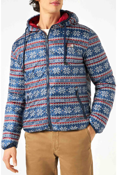 Homeware MC2 Saint Barth Man Double Face Red Down Jacket Courchevel