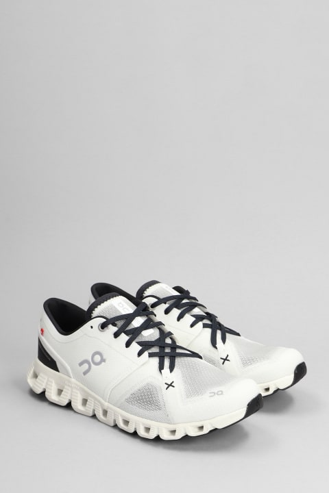 Fashion for Men ON Cloud X 3 Sneakers In White Polyester