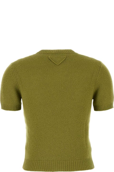 Prada Fleeces & Tracksuits for Women Prada Pistachio Green Cashmere Sweater