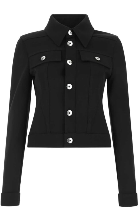 Fashion for Women Bottega Veneta Black Stretch Wool Blend Jacket