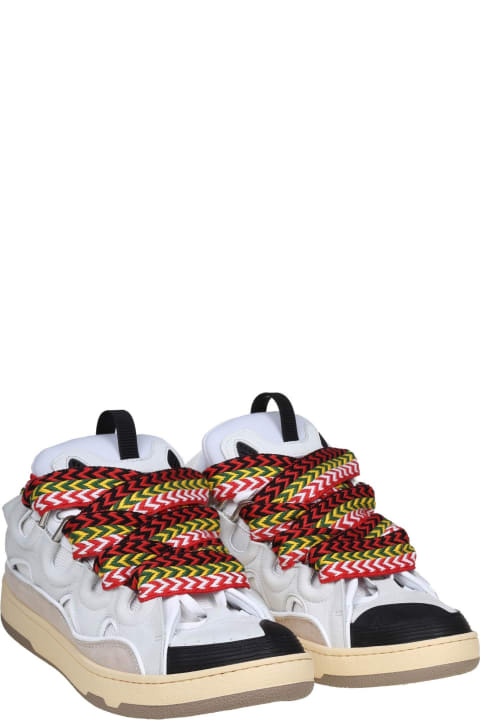 Lanvin Sneakers for Men Lanvin Curb Sneakers In Leather And Suede With Multicolor Laces