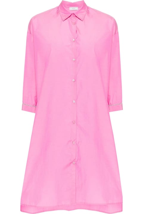 Fashion for Women Peserico Pink Cotton Blend Shirt Dress