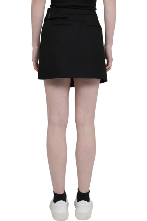 Wardrobe.nyc Black Wrap Skirt