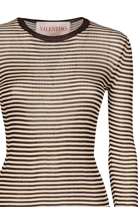 Valentino Garavani سترات لـ السيدات Valentino Garavani Striped Jersey