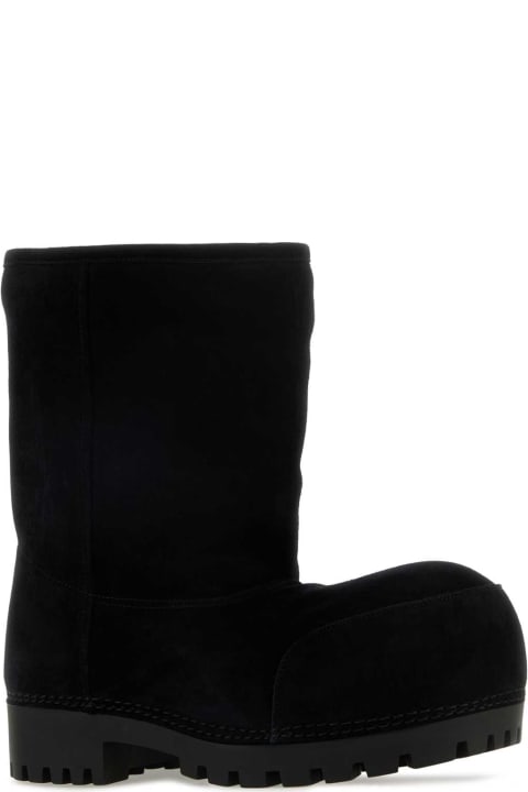 Balenciaga Shoes for Women Balenciaga Black Suede Alaska Ankle Boots