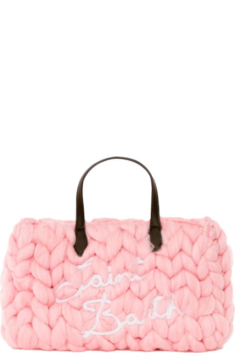 Luggage for Women MC2 Saint Barth Pink Jumbo Tricot Vivian Handbag
