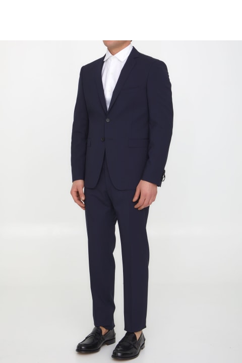 Blue Wool Two-piece Suit