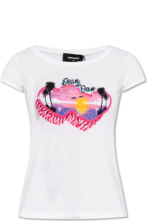Fashion for Women Dsquared2 Dsquared2 Printed T-shirt Dsquared2