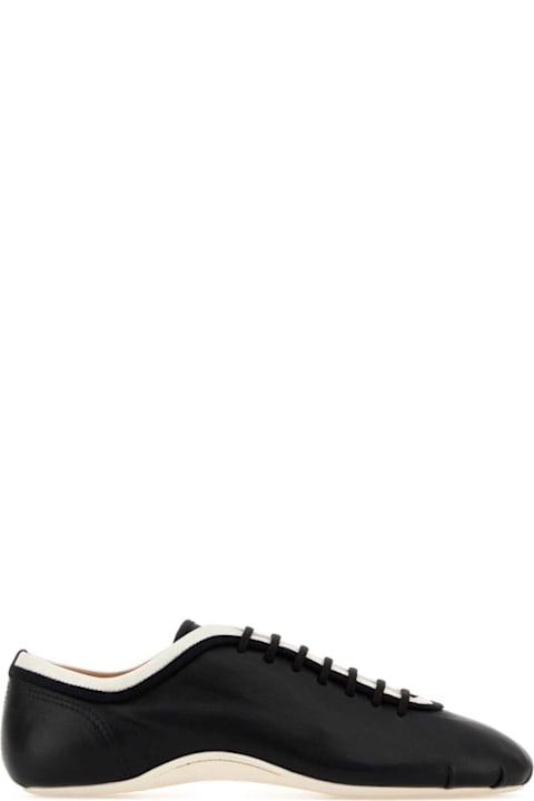 Dries Van Noten Black Leather Sneakers