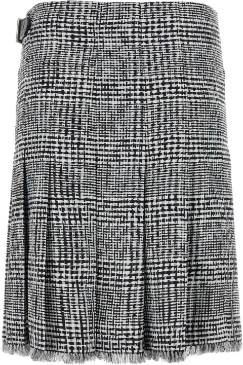 Burberry Sale for Women Burberry Embroidered Houndstooth Skirt
