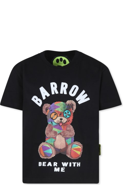 Barrow for Kids Barrow Black T-shirt For Kids With Bear Print