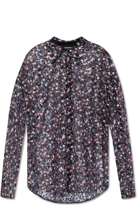 Dsquared2 Shirts for Women Dsquared2 Sequin Embellished Evening Shirt