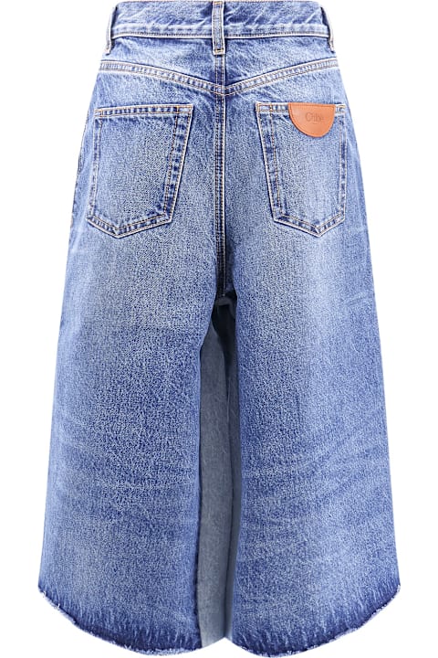 Chloé Pants & Shorts for Women Chloé Denim Bermuda Shorts With Back Logo Patch