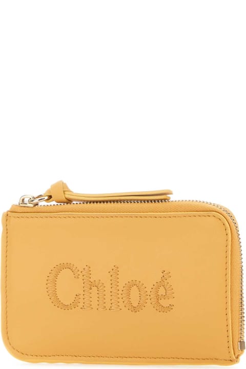Chloé Accessories for Women Chloé Mustard Leather Card Holder