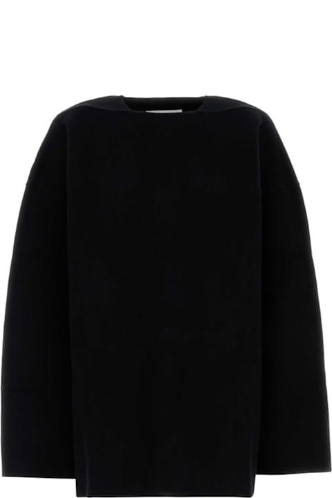 Coats & Jackets for Women Jil Sander Black Wool Blend Oversize Sweater