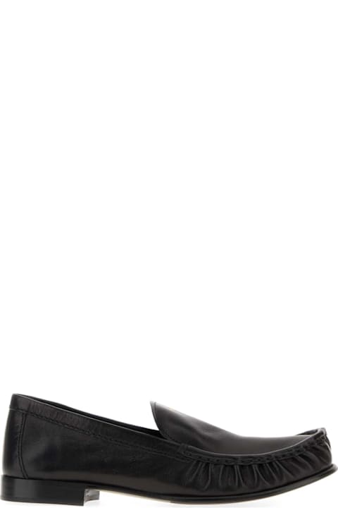 Miu Miu Black Leather Loafers