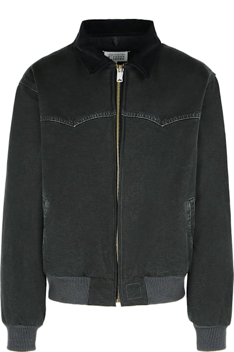 Maison Margiela Coats & Jackets for Men Maison Margiela Black Cotton Jacket