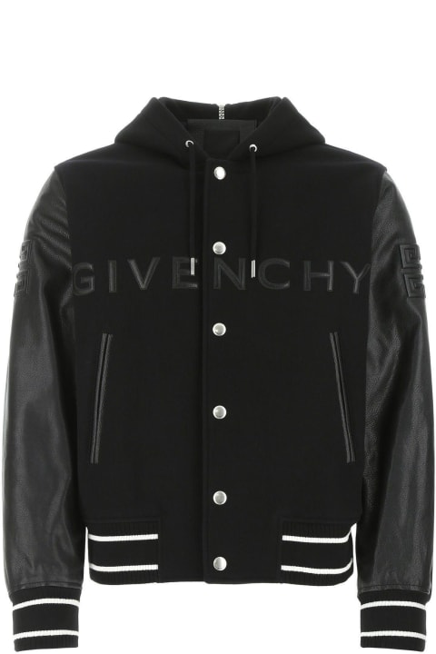 Givenchy Coats & Jackets for Men Givenchy Black Wool Blend Bomber Jacket
