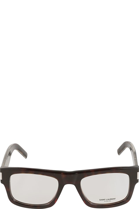 Saint Laurent Eyewear Eyewear for Men Saint Laurent Eyewear Square Frame Flame Effect Glasses