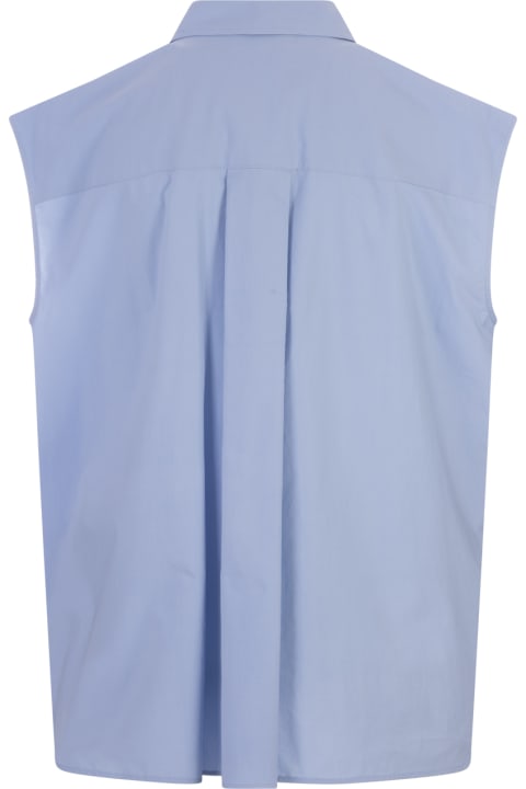 Parosh Topwear for Women Parosh Light Blue Sequins Canyox Shirt