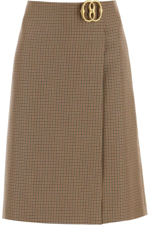 Bally Skirts for Women Bally Houndstooth A-line Skirt With Emblem Buckle