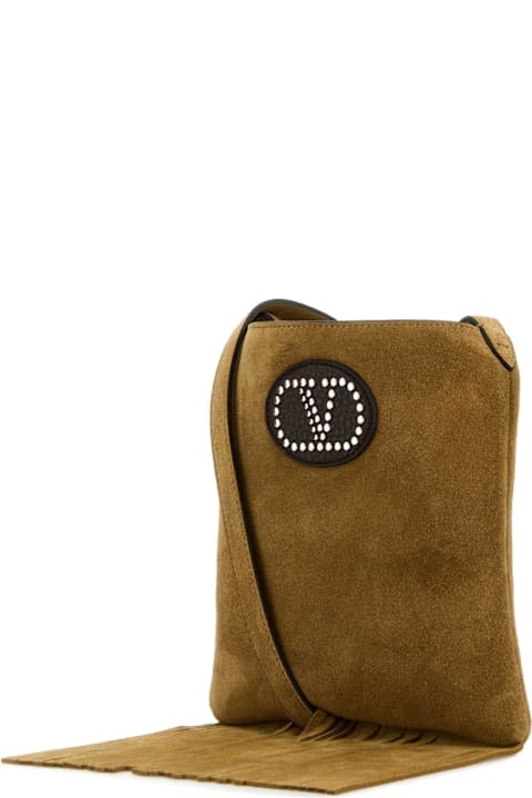 Shoulder Bags for Women Valentino Garavani Camel Suede Nellcã´te Crossbody Bag