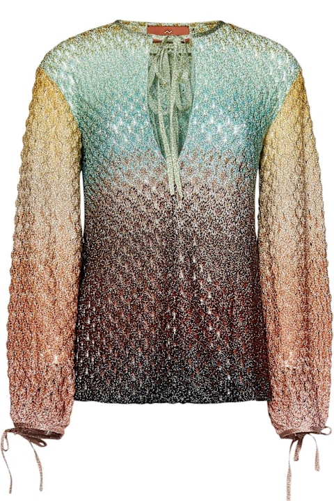 Missoni Clothing for Women Missoni V-neck Dégradé Lace Blouse