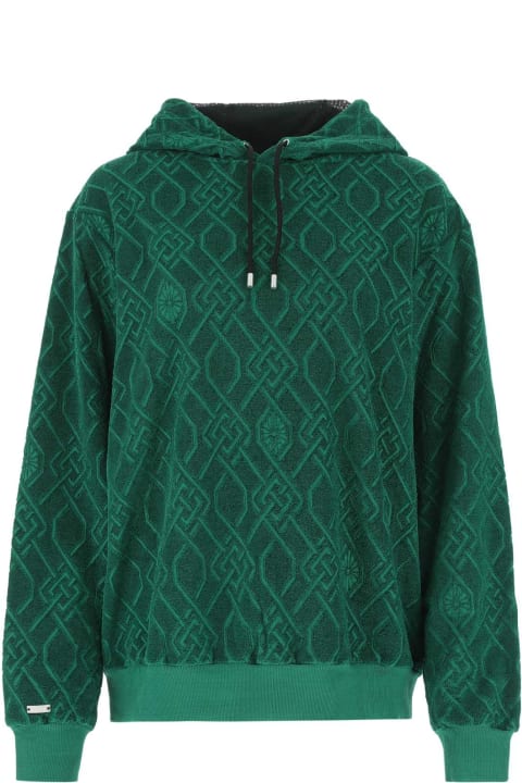 Koché Fleeces & Tracksuits for Women Koché Dark Green Terry Fabric Oversize Sweatshirt
