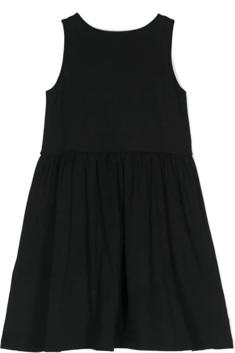 Pucci for Kids Pucci Black Flared Dress With Iride And Logo Print Band