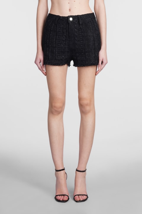 Saphio Shorts In Black Cotton